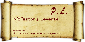 Pásztory Levente névjegykártya